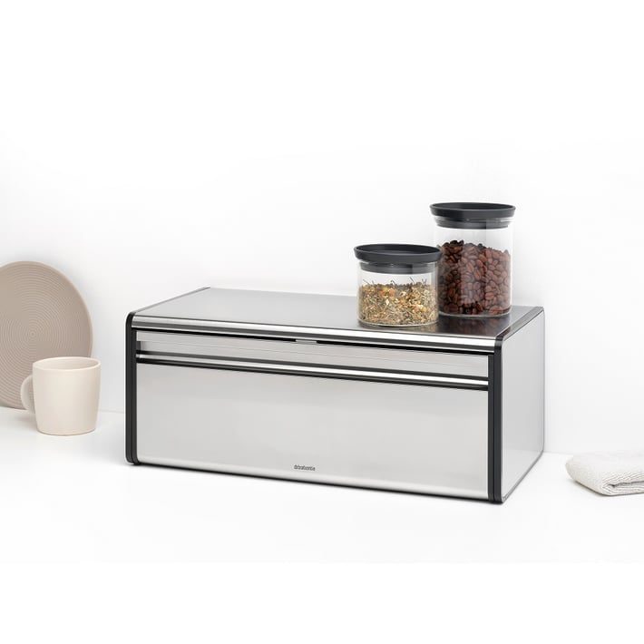 Кутия за хляб Brabantia Fall Front Matt Steel
