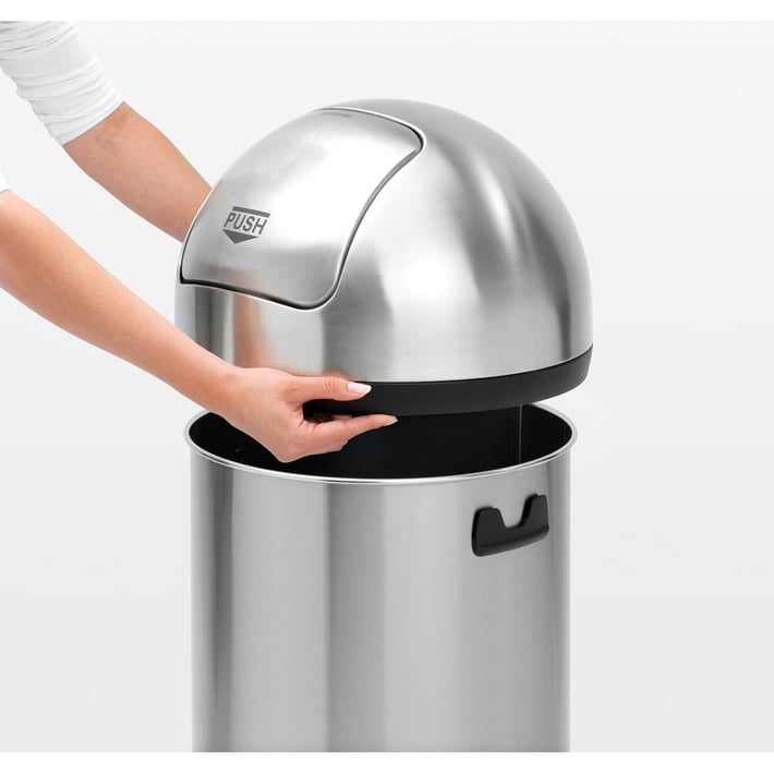 Кош за смет Brabantia Push 60L, Matt Steel