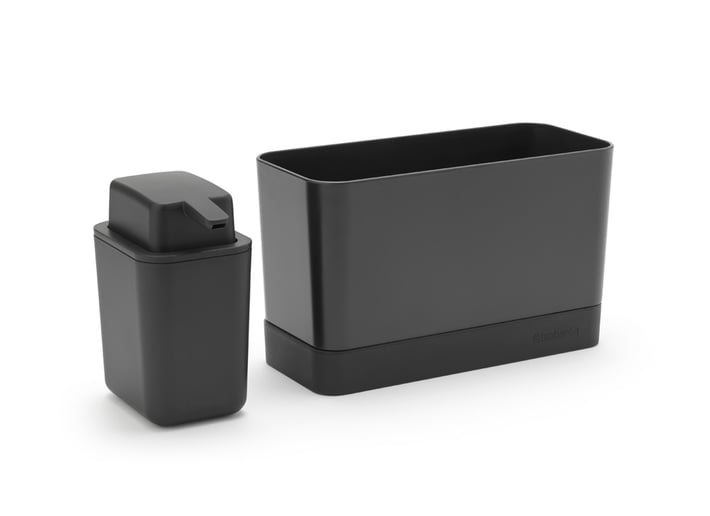 Органайзер за мивка с дозатор за течен сапун Brabantia Dark Grey
