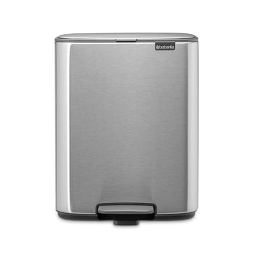 Waste Bin Brabantia Bo Pedal 12L, Matt Steel Fingerprint Proof