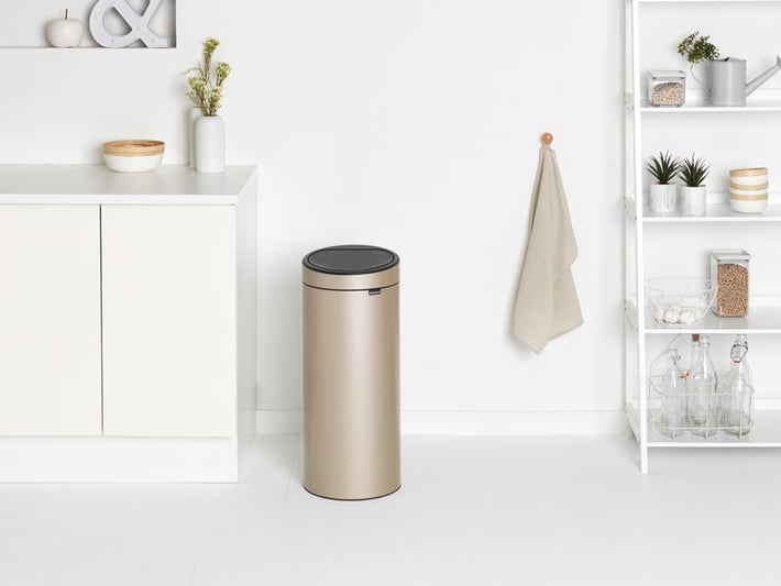 Кош за смет Brabantia Touch Bin New 30L, Metallic Gold