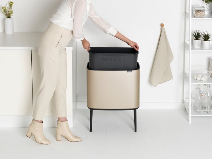 Кош за смет Brabantia Bo Touch 36L, Metallic Gold