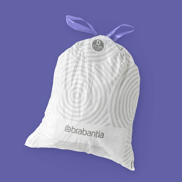 Торба за кош Brabantia PerfectFit Sort&Go/Built-In размер D, 15-20L, 40 броя, пакет