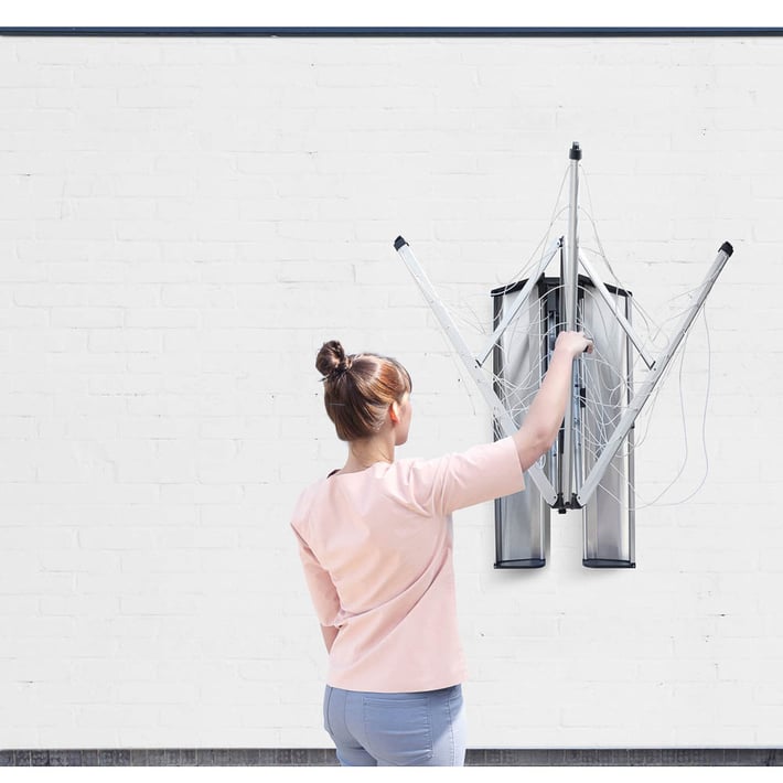 Простор за стена Brabantia WallFix 24m, Metallic Grey, кутия