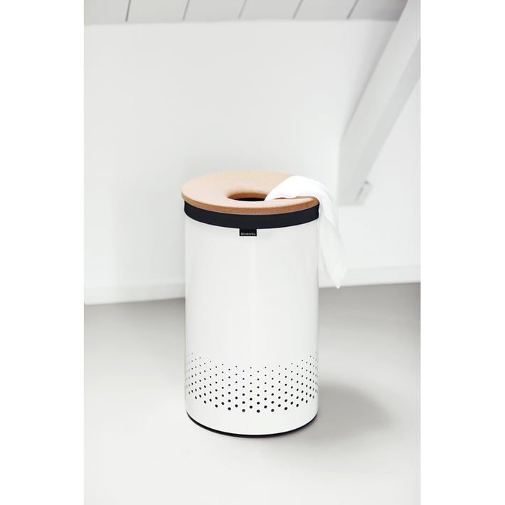 Кош за пране Brabantia 60L, White, корков капак