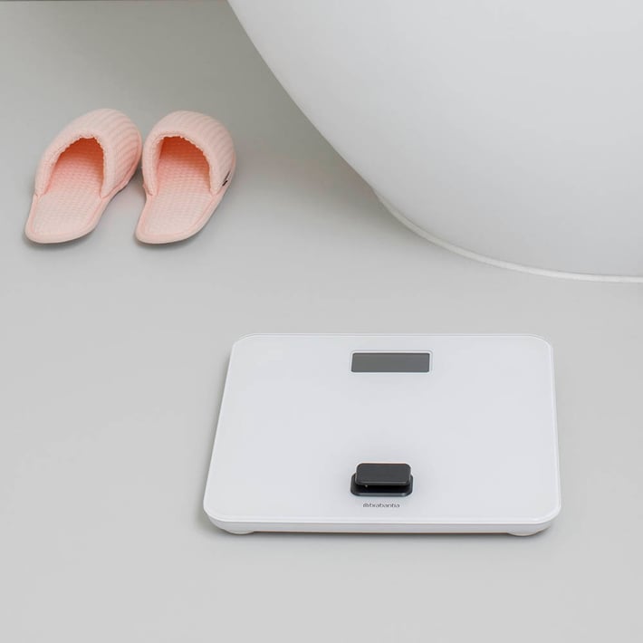 Дигитална везна за баня Brabantia ReNew White, работа без батерии