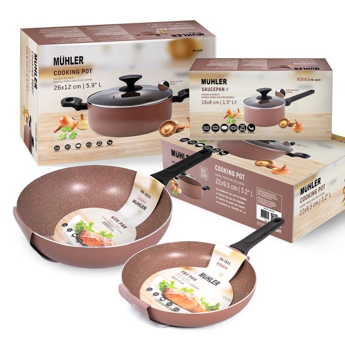 Промо-комплект 5 съда за готвене Muhler серия Kikka