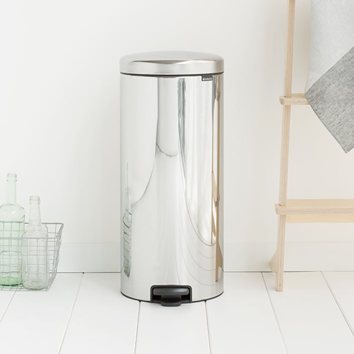 Кош за смет с педал Brabantia NewIcon 30L, Brilliant Steel, метална кофа
