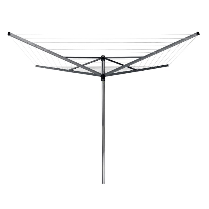 Външен простор Brabantia Topspinner 50m, метален шиш за вкопаване, Metallic Grey