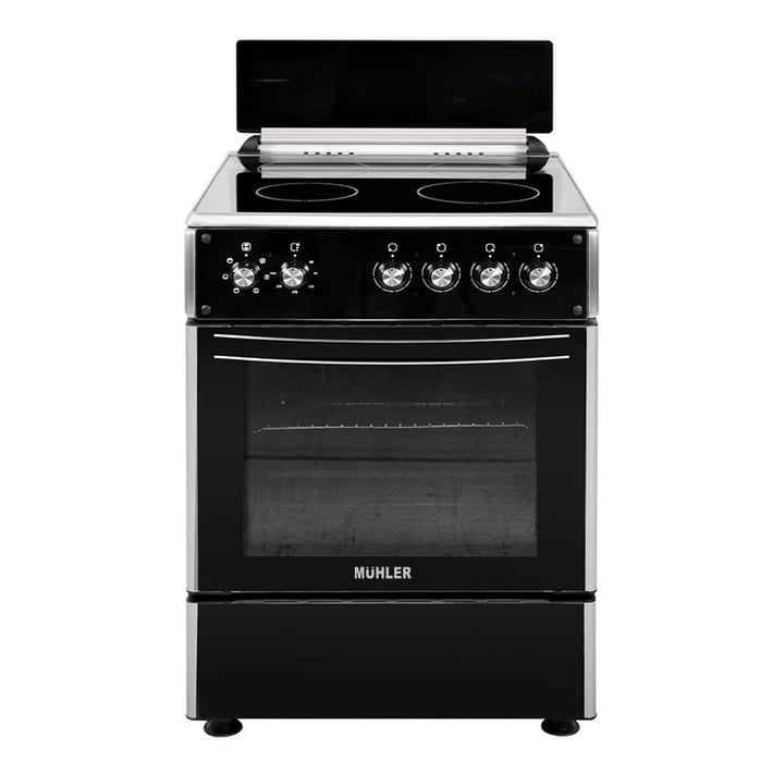 Комплект Muhler Готварска печка ELC-VC622ESS 4В + комплект от 5 съда за готвене серия Kikka