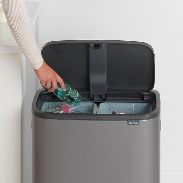 Кош за смет Brabantia Bo Touch 2x30L, Platinum