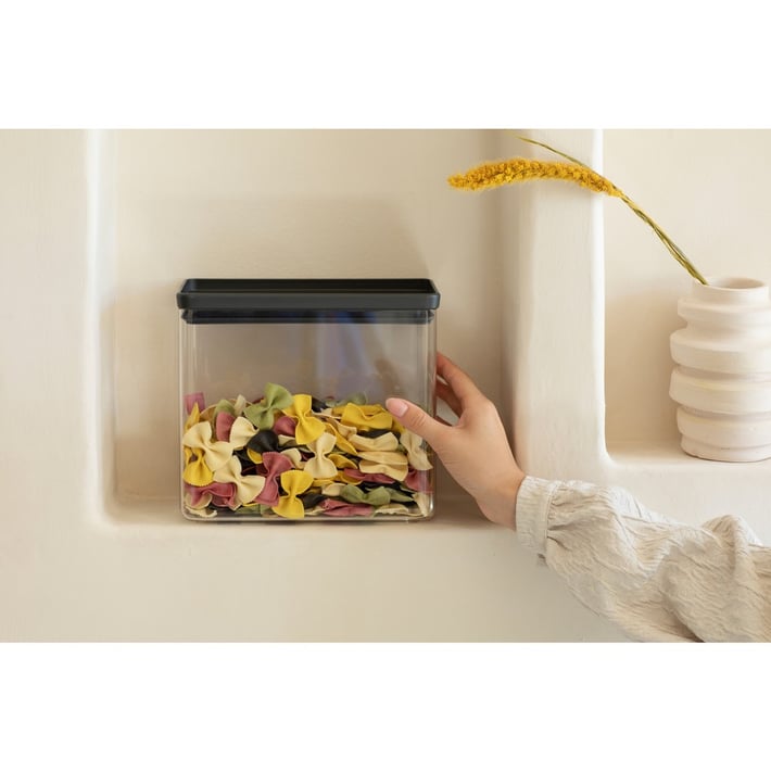 Кутия за съхранение на продукти Brabantia Tasty+ Stackable 3.5L, Dark Grey