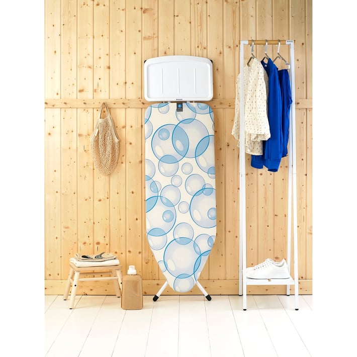 Маса за гладене Brabantia C 124x45cm с поставка за парогенератор, PerfectFlow Bubbles