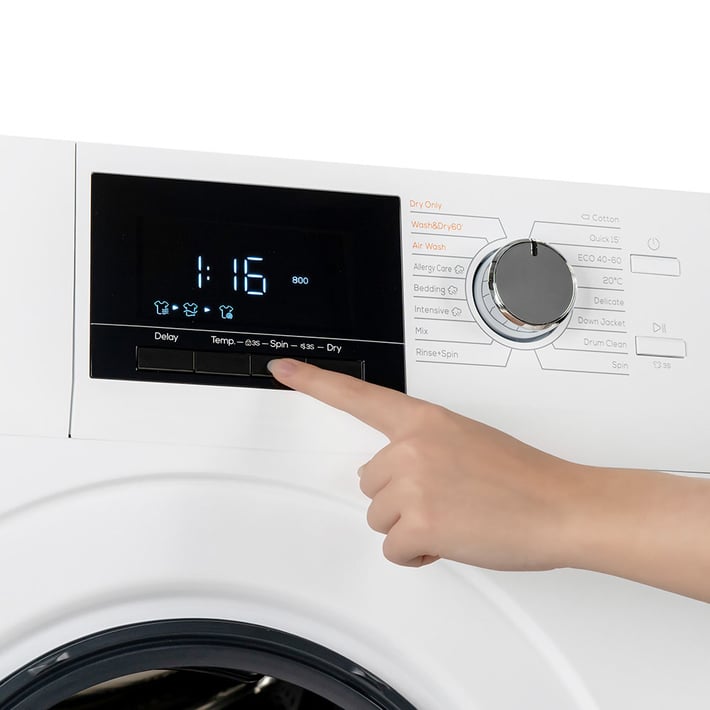 Пералня със сушилня Muhler IWD10714WAE, клас А, Steam Wash, инверторна, 10/7kg, 1400rpm