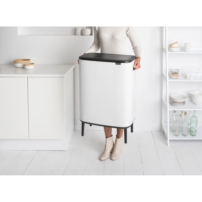 Кош за смет Brabantia Bo Touch Hi 2x30L, White