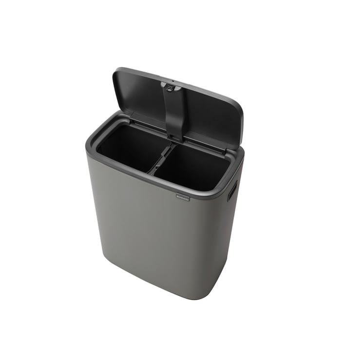 Кош за смет Brabantia Bo Touch 2x30L, Mineral Concrete Grey