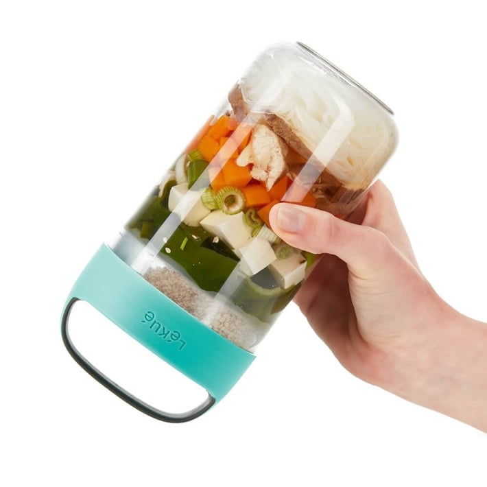 Купичка с отделения Lekue On The Go Turquoise 600ml