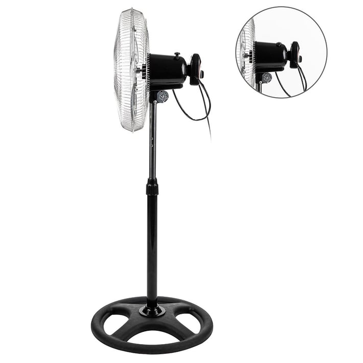 Вентилатор на стойка 16''Muhler FM-6136D 3in1, 50W, индустриален, на стойка, стена, под