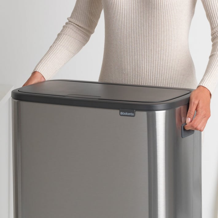 Кош за смет Brabantia Bo Touch 2x30L, Matt Steel Fingerprint Proof