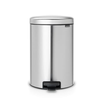 Coș de gunoi cu pedală Brabantia NewIcon 20L, Matt Steel, Fingerprint proof