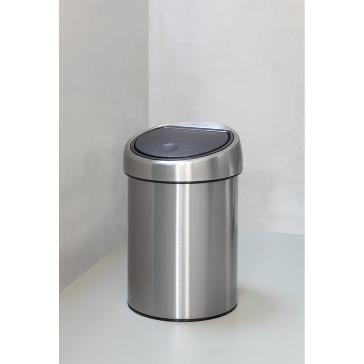 Кош за смет Brabantia Touch Bin 3L, Matt Steel Fingerprint Proof