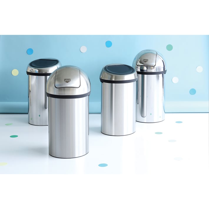 Кош за смет Brabantia Push 60L, Brilliant Steel