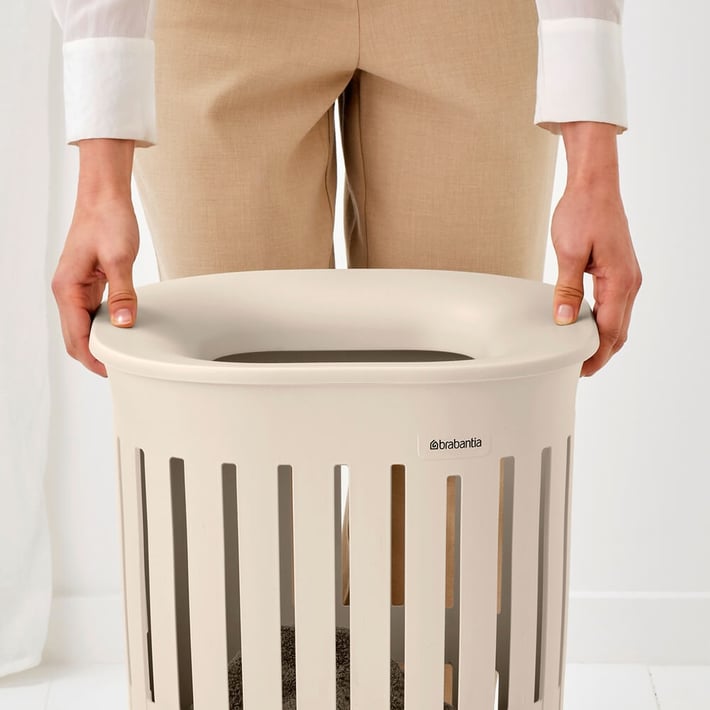 Laundry Basket Brabantia Collect-It 55L, Soft Beige, set of 2