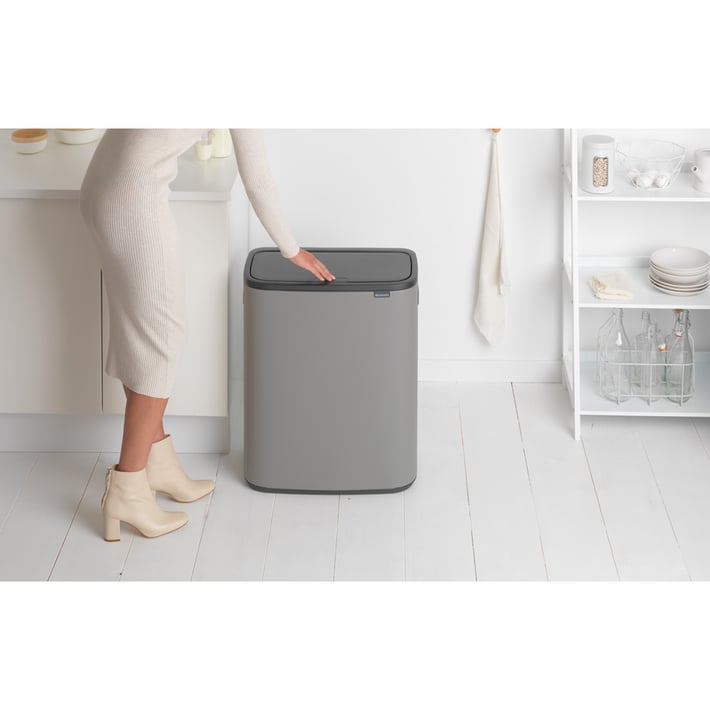Кош за смет Brabantia Bo Touch 60L, Mineral Concrete Grey