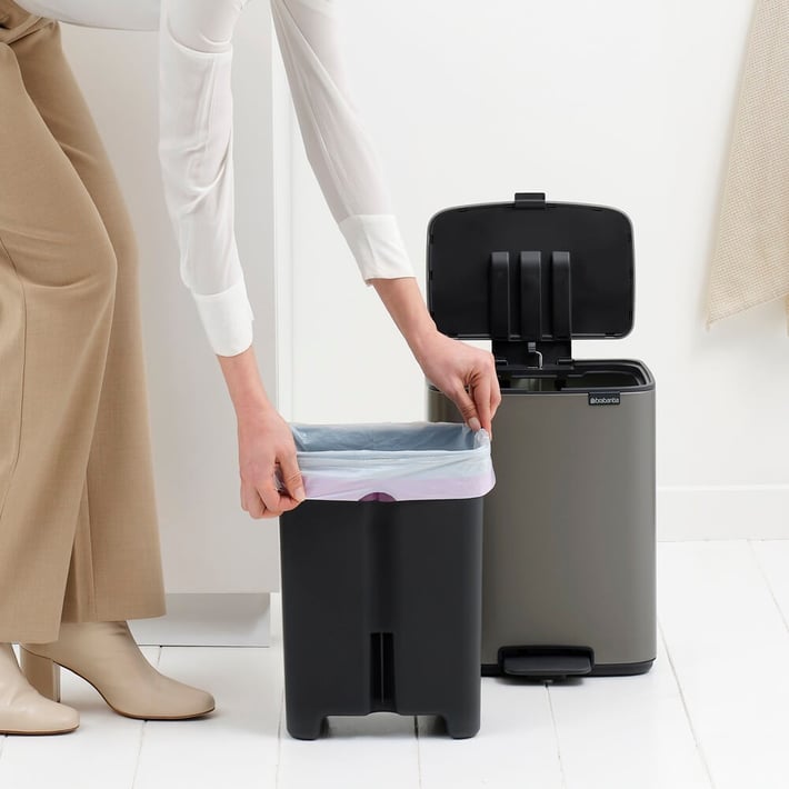 Coș de gunoi Brabantia Bo Pedal 12L, platină