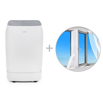 Промо-комплект Мобилен климатик Muhler MPAC12-CH-WIFI, 12000BTU + Завеса за прозорец HVS-1 за мобилен климатик