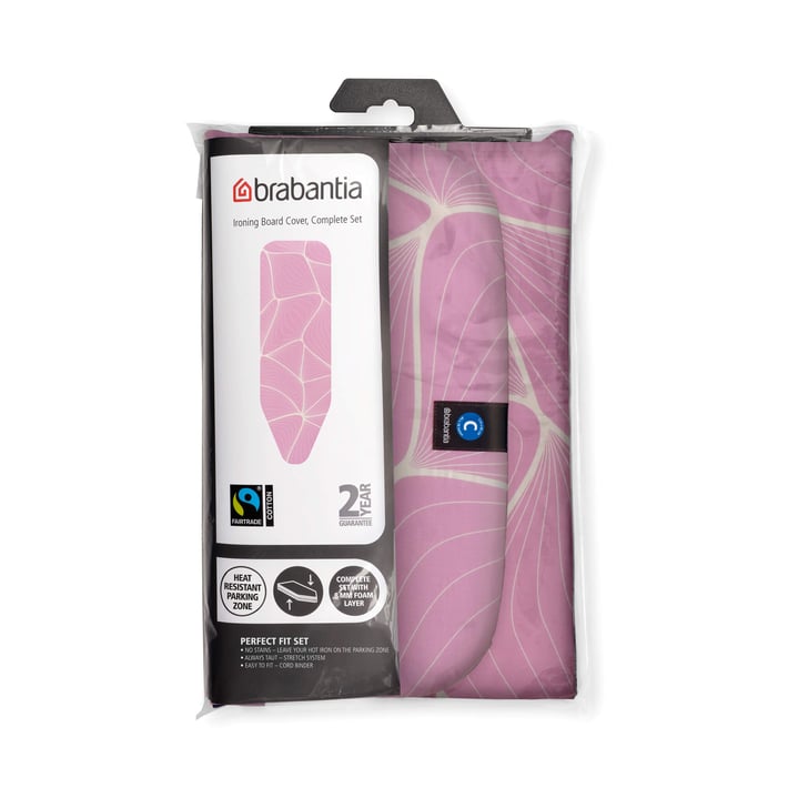 Ironing Table Cover Brabantia C 124x45cm, 8mm Foam, Lilac Waves