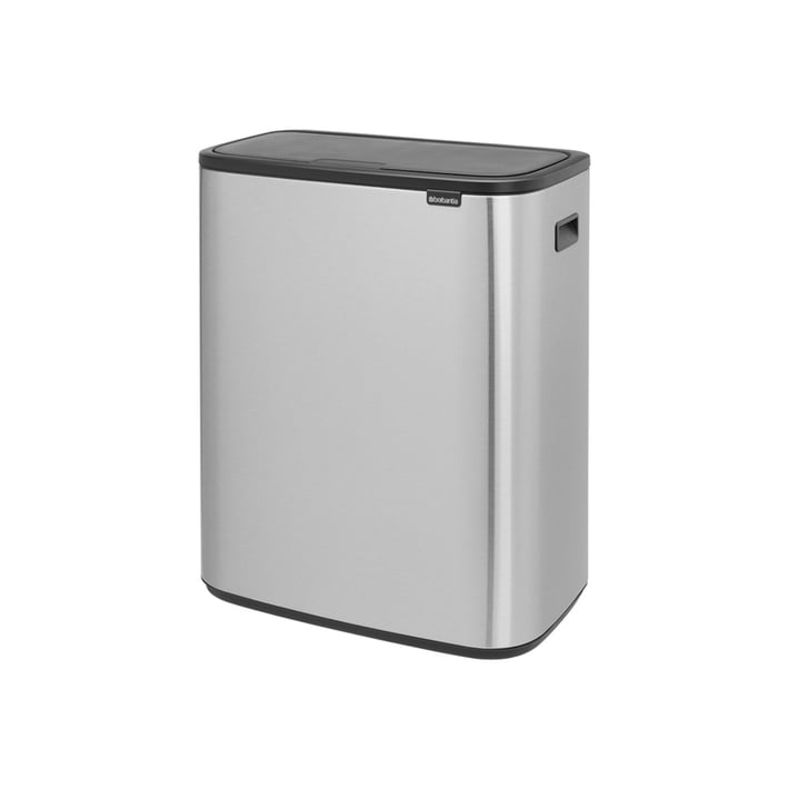 Кош за смет Brabantia Bo Touch 2x30L, Matt Steel Fingerprint Proof