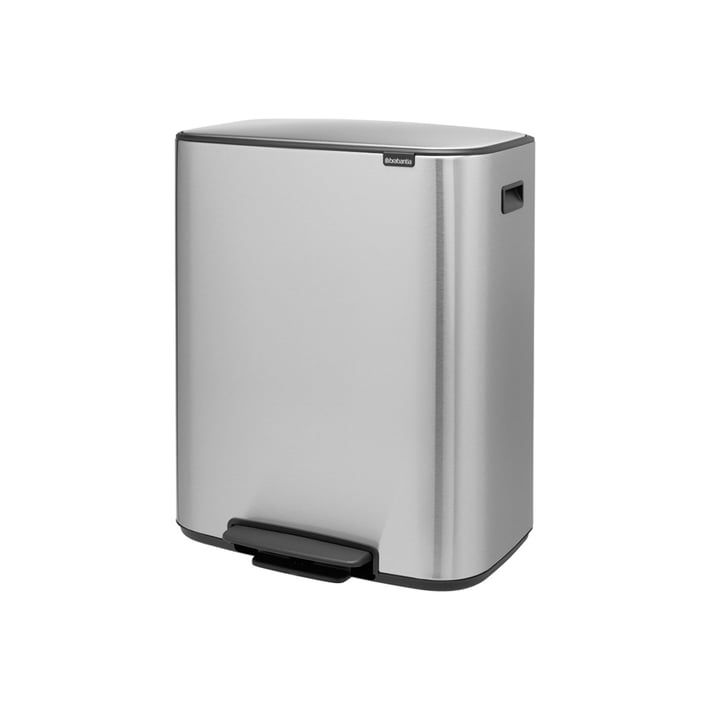 Кош за смет Brabantia Bo Pedal 60L, Matt Steel Fingerprint Proof