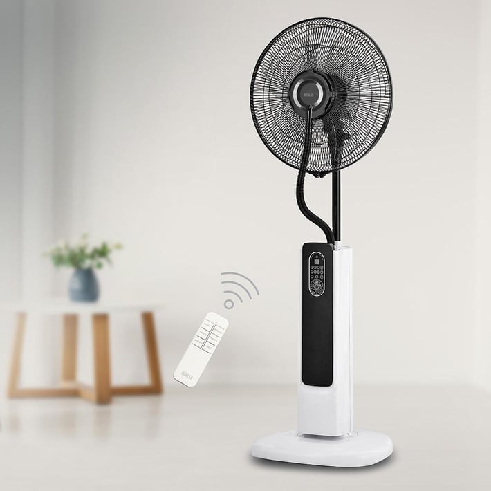 Вентилатор с водна мъгла 16'' Muhler MF-1679RC, 75W, LED, дист. упр-е