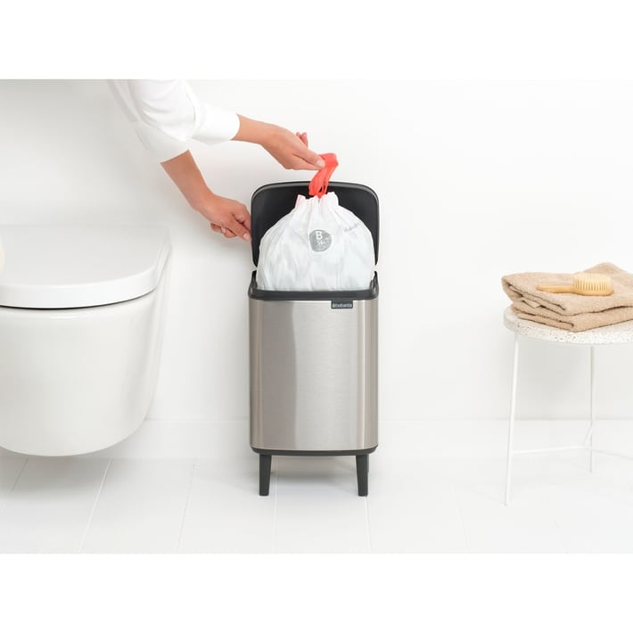 Кош за смет Brabantia Bo Small Hi 7L, Matt Steel Fingerprint Proof