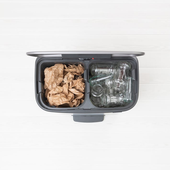 Кош за смет Brabantia Bo Pedal 2x30L, Platinum