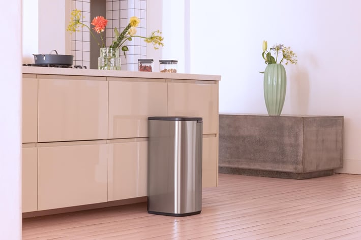 Coș de gunoi Brabantia Bo Touch 30L, Matt Steel Fingerprint Proof