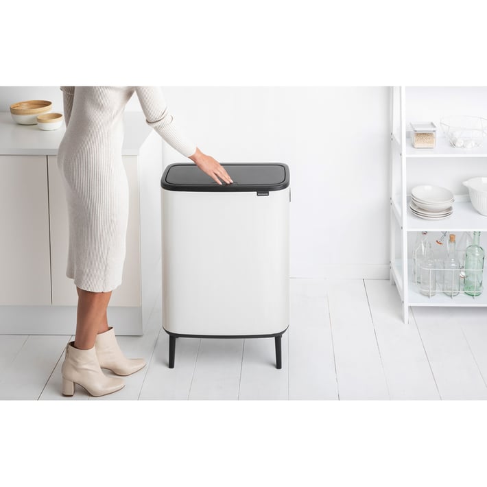 Кош за смет Brabantia Bo Touch Hi 2x30L, White