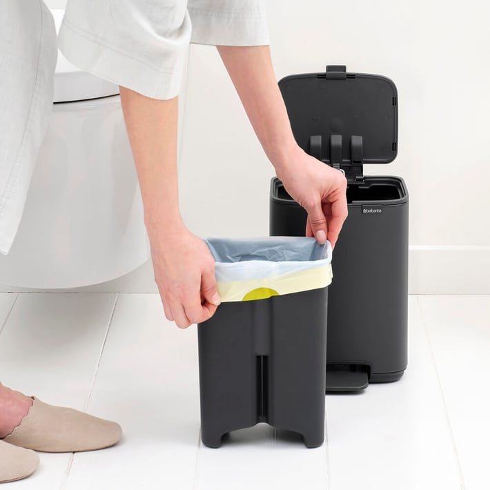 Coș de gunoi Brabantia Bo Pedal 4L, Mineral Infinite Grey