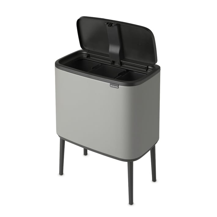 Кош за смет Brabantia Bo Touch 3x11L, Mineral Concrete Grey