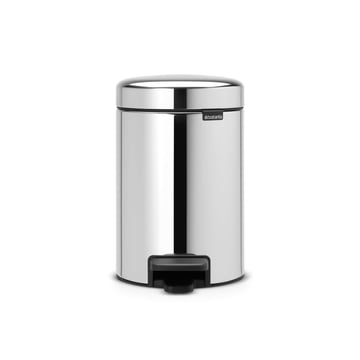 Coș de gunoi cu pedală Brabantia NewIcon 3L, Brilliant Steel