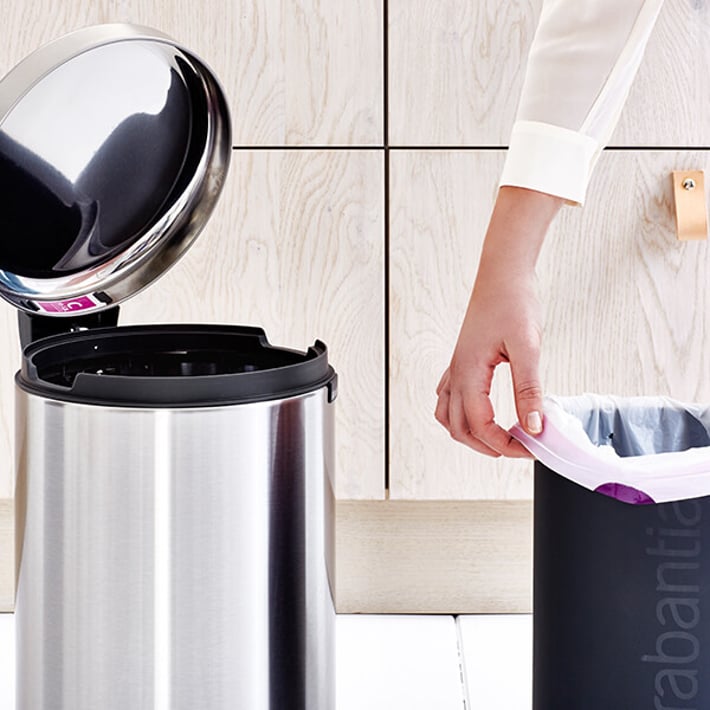 Кош за смет с педал Brabantia NewIcon 12L, Matt Steel Fingerprint Proof