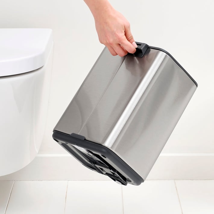 Coș de gunoi Brabantia Bo Pedal 7L, Matt Steel Fingerprint Proof