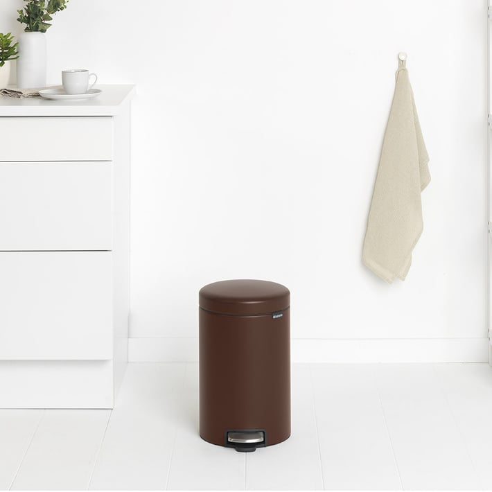 Кош за смет с педал Brabantia NewIcon 12L, Mineral Cosy Brown