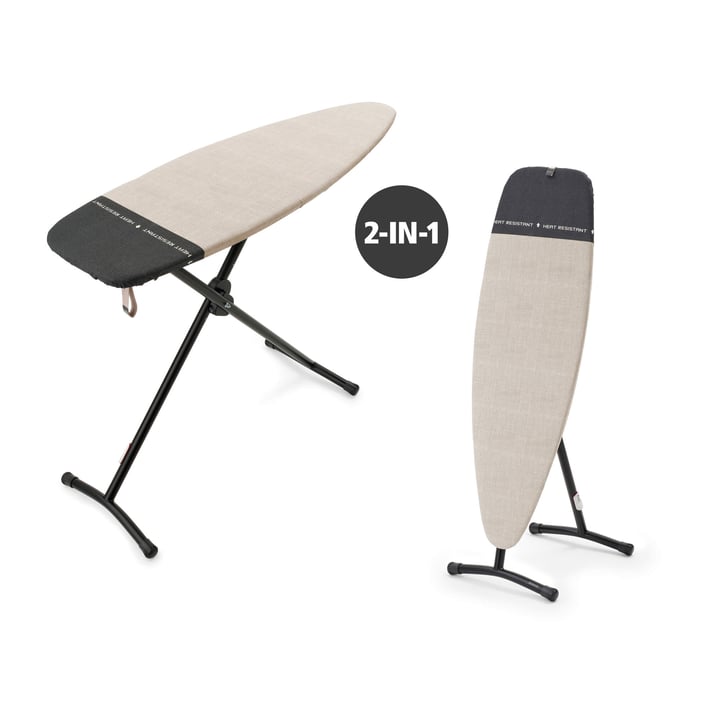 Ironing Board Brabantia D 135x45cm, Heat Resistant Iron Parking Zone, Denim Grey