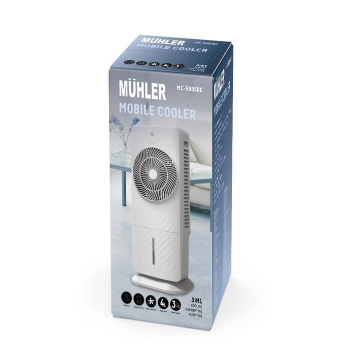 Мобилен охладител MUHLER MC-5055RC, 65W, 4 л, диг. упр-е