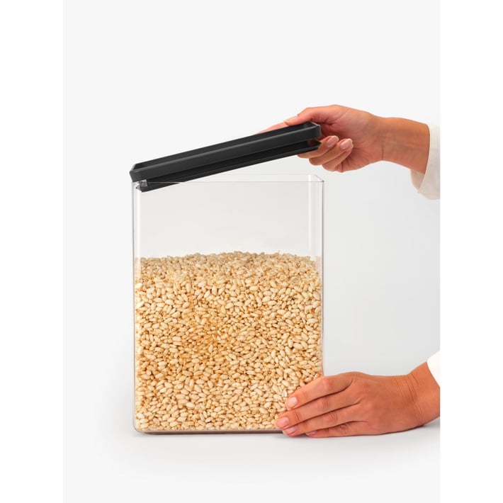 Кутия за съхранение на продукти Brabantia Tasty+ Stackable 5.4L, Dark Grey