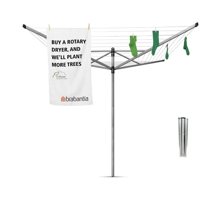 Външен простор Brabantia Lift-O-Matic 60m, метален шиш за вкопаване