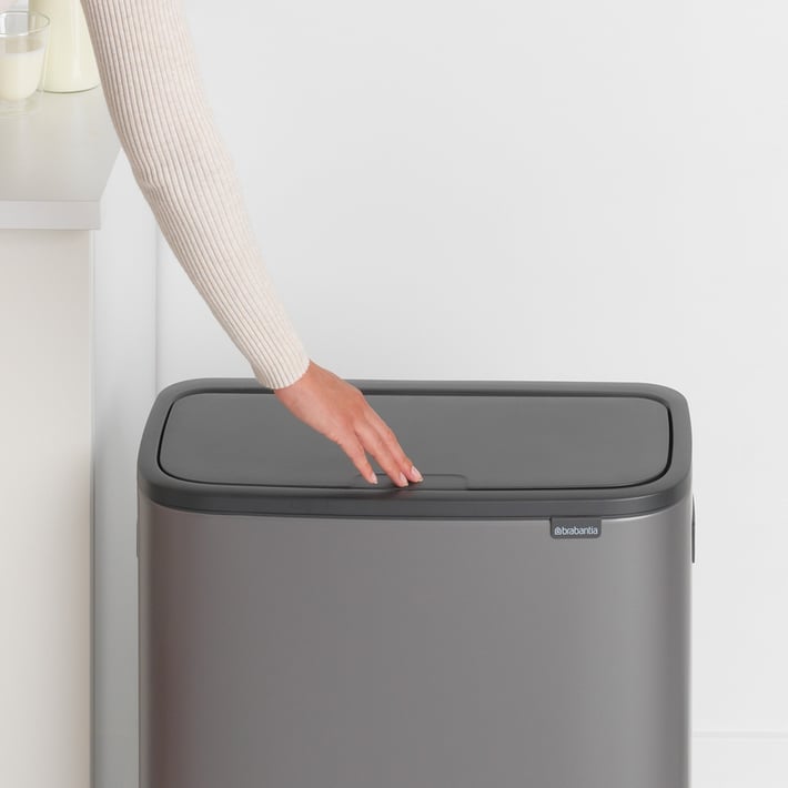 Кош за смет Brabantia Bo Touch 2x30L, Platinum
