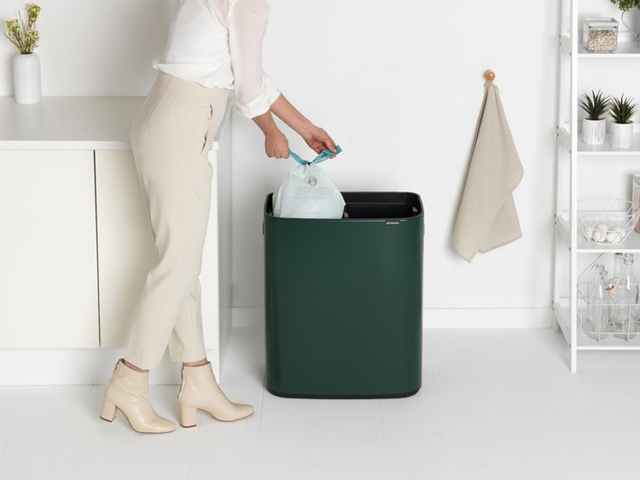 Кош за смет Brabantia Bo Touch 2x30L, Pine Green